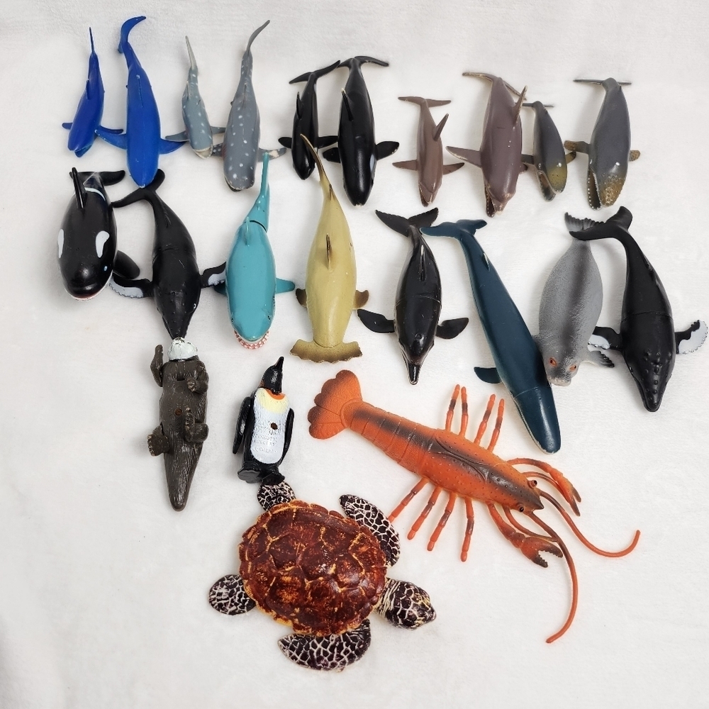 22 X Animals sharks, dolphins, penguin, whales, turtle